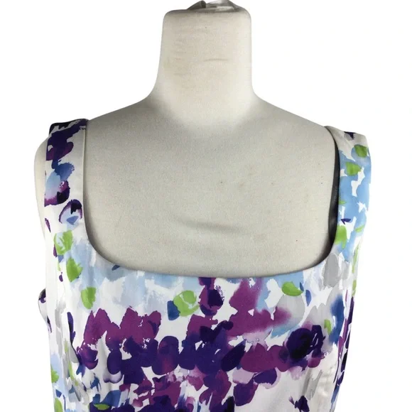 Muse Purple Floral Sleeveless Dress, Size 8 - Picture 2 of 8